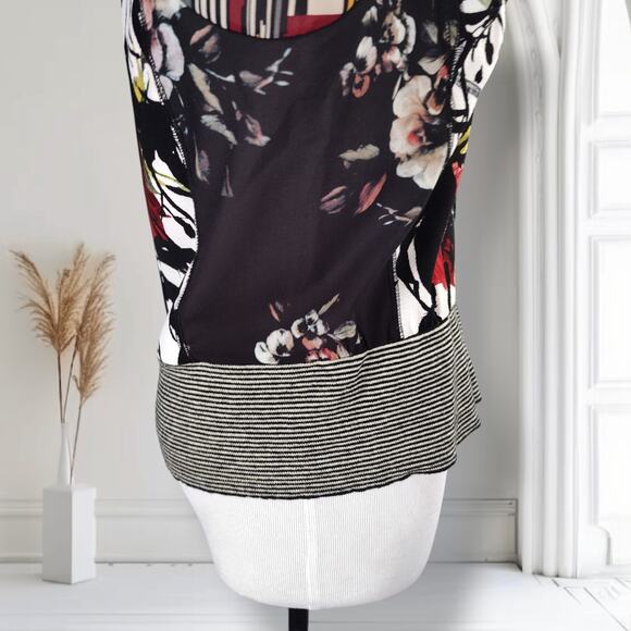 Bryon Lars Beauty Mark Top Size 8 Abstract Mixed Print Media Designer Blouse - Picture 3 of 16